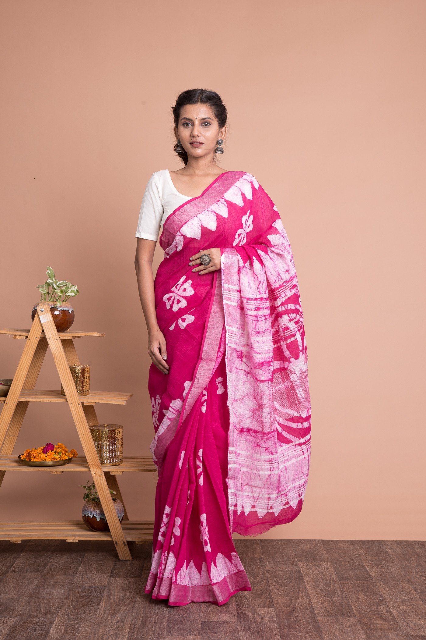 Pink Rangoli Silk Saree With Blouse Piece – Designer mart